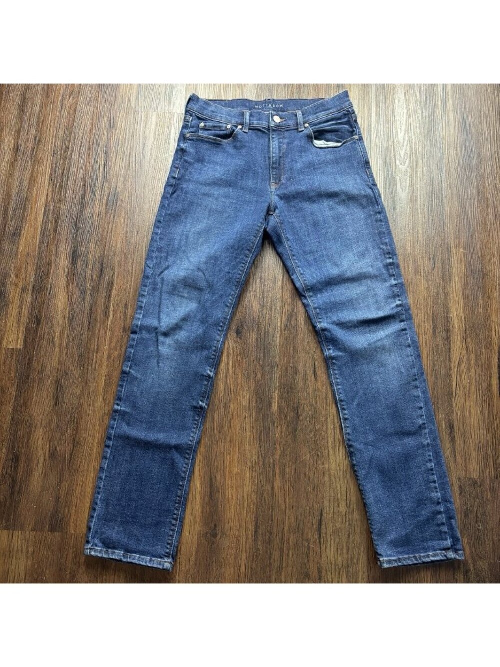 Mott And Bow Straight Slim Jeans Distressed Dark Wash Men’s Size 32
